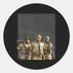 Vietnam Veterans Memorial Wall, Washington Classic Round Sticker