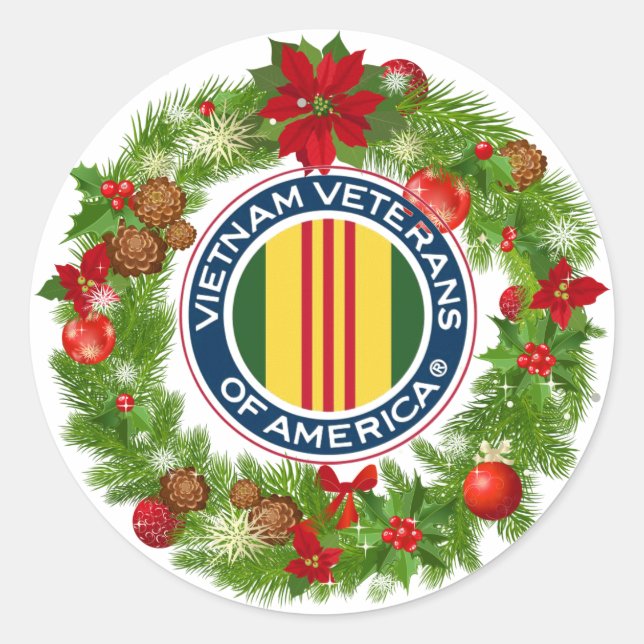Vietnam Veterans of America Wreath Sticker (Front)