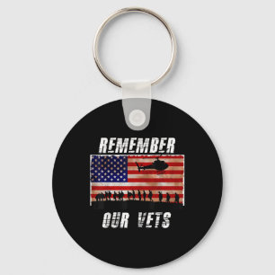 Vietnam Veterans Remember Our Vets Memorial Day T Keychain