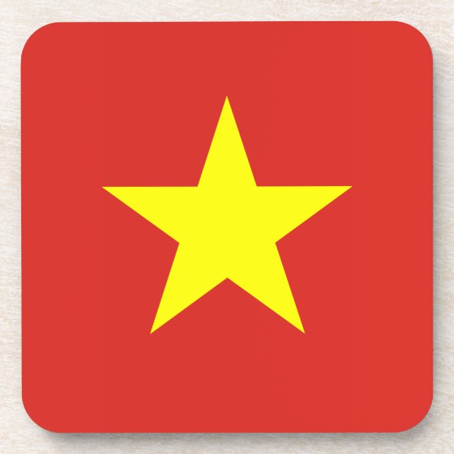 Vietnam – Vietnamese Flag Beverage Coaster (Front)