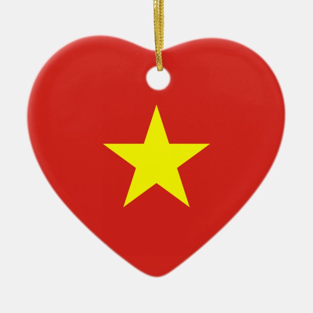 Vietnam – Vietnamese Flag Ceramic Ornament (Front)
