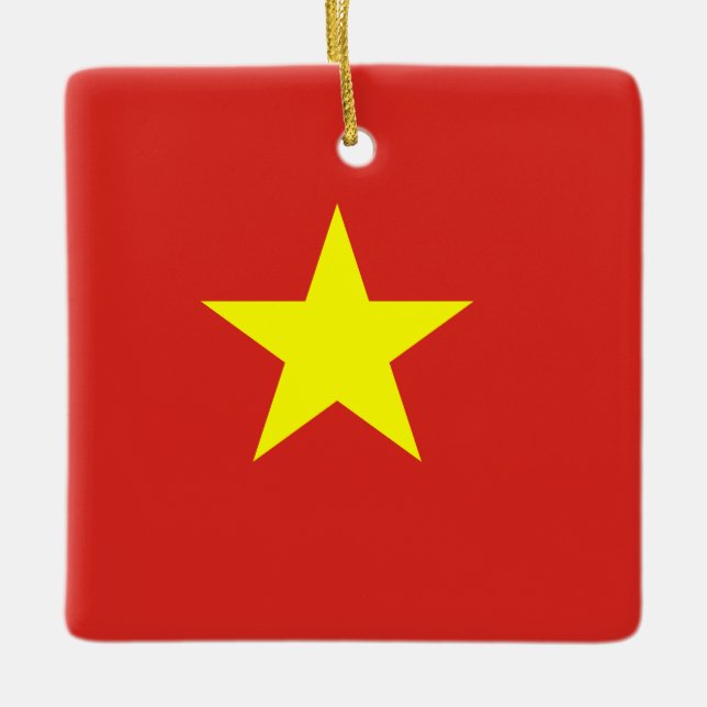 Vietnam (Vietnamese) Flag  Ceramic Ornament (Front)