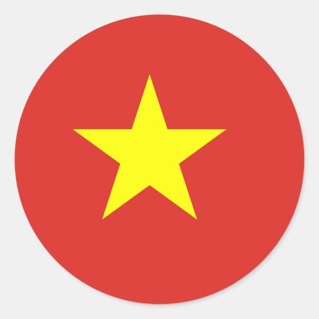 Vietnam (Vietnamese) Flag Classic Round Sticker (Front)