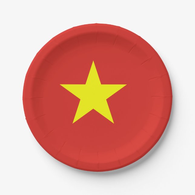 Vietnam (Vietnamese) Flag Paper Plates (Front)