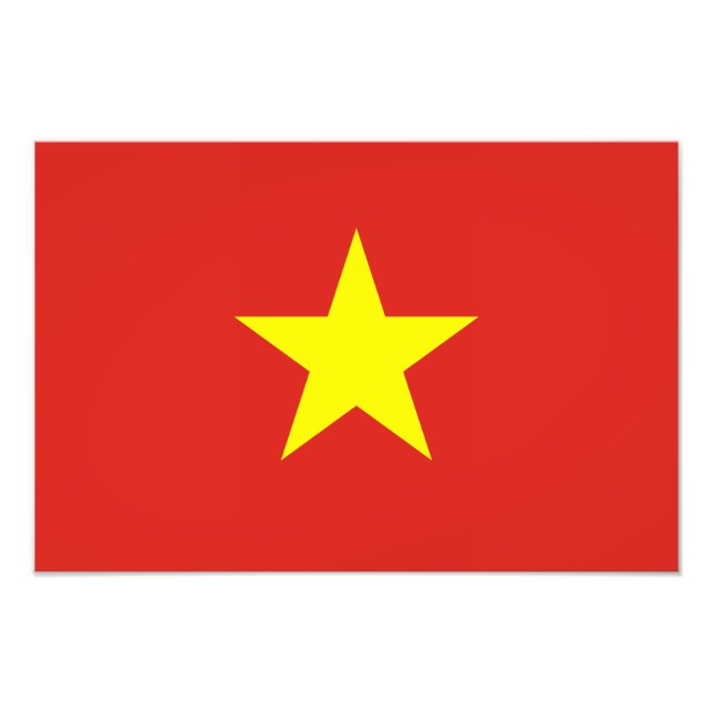 Vietnam – Vietnamese Flag Photo Print (Front)