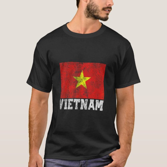Vietnam Vietnamese Flag Pride Roots Country Family T-Shirt (Front)
