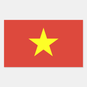 Vietnam/Vietnamese Flag Rectangular Sticker