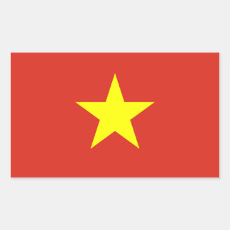 Vietnam/Vietnamese Flag Rectangular Sticker