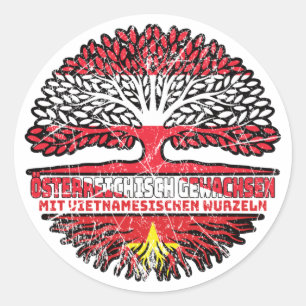 Vietnam Vietnamesisch Österreichisch Österreich Classic Round Sticker