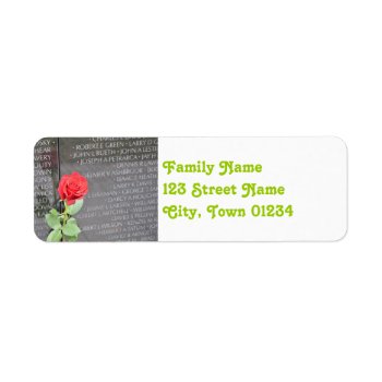 Vietnam Wall Memorial Label by GoingPlaces at Zazzle