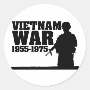 Vietnam War 1955-1975 Classic Round Sticker