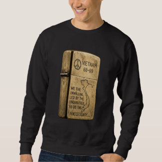 Vietnam War 68-69 Engraved Brass Lighter Graphic Sweatshirt