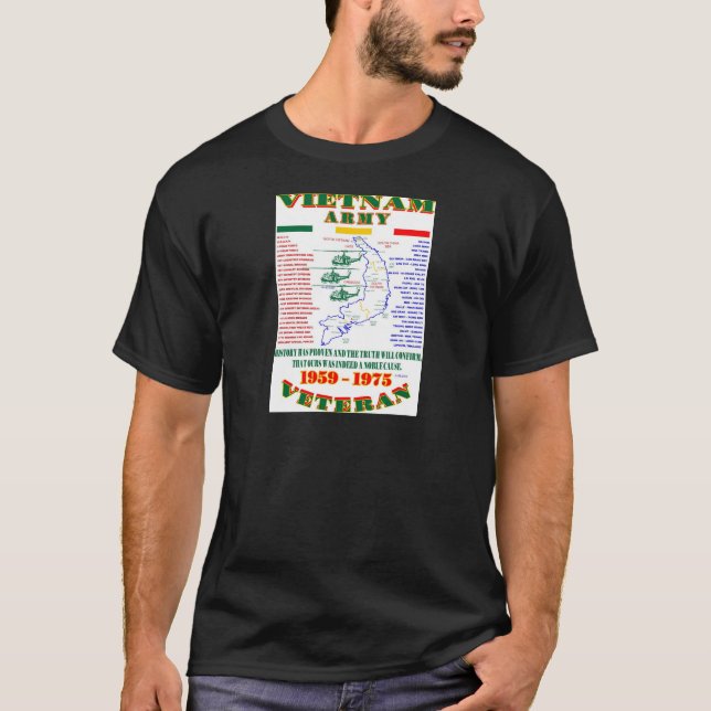VIETNAM WAR. AMERICAN ARMY VETERAN T-Shirt (Front)