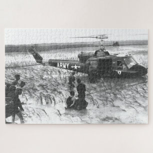 Vietnam War Era UH-1 Huey Helicopter Jigsaw Puzzle