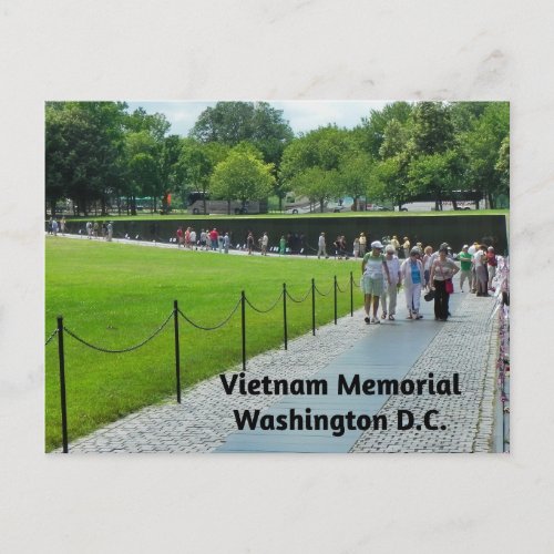 Vietnam War Memorial Postcard