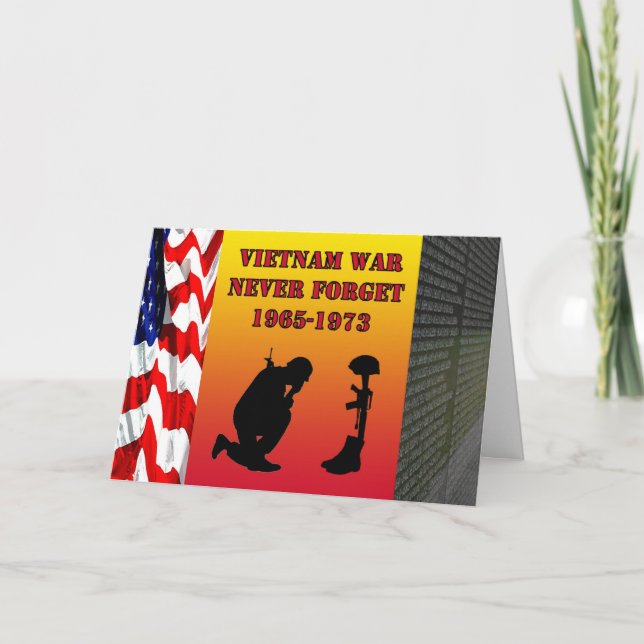 Vietnam War Never Forget Memorial Day Card (Front)
