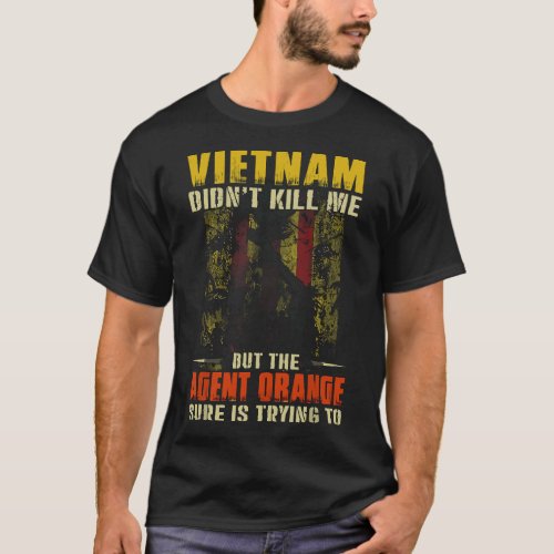 Vietnam War Orange Agent Military Victims Retired  T_Shirt