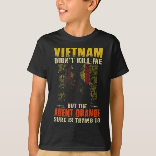 Vietnam War Orange Agent Military Victims Retired  T_Shirt