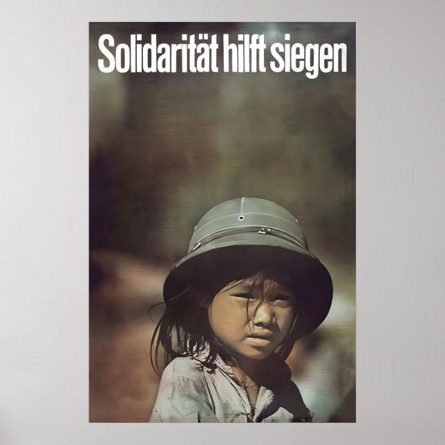 Vietnam War Poster Eastern Germany Solidarity (Front)