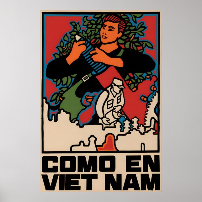 Vietnam War Propaganda Poster Como en Vietnam (Front)