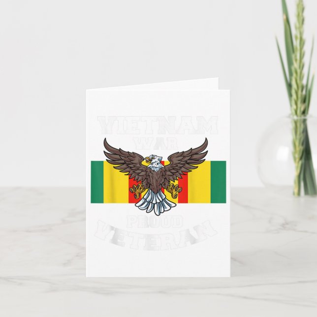 Vietnam War Proud Veteran  Card (Front)