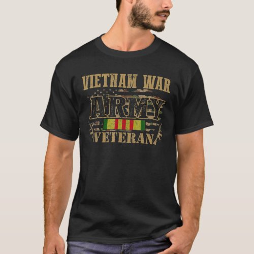 Vietnam War Veteran Army  Vietnam Veteran T_Shirt
