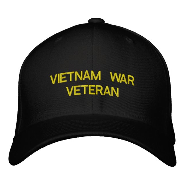 VIETNAM WAR VETERAN EMBROIDERED BASEBALL CAP (Front)