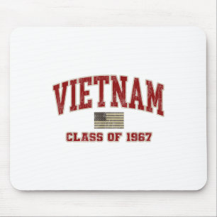 Vietnam War Veteran Shirt Military Cl Of 1967  Mouse Pad