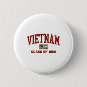 Vietnam War Veteran Shirt Military Cl Of 1968  Button