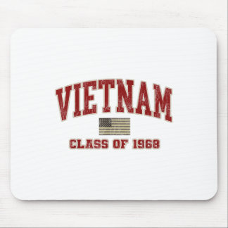 Vietnam War Veteran Shirt Military Cl Of 1968  Mouse Pad