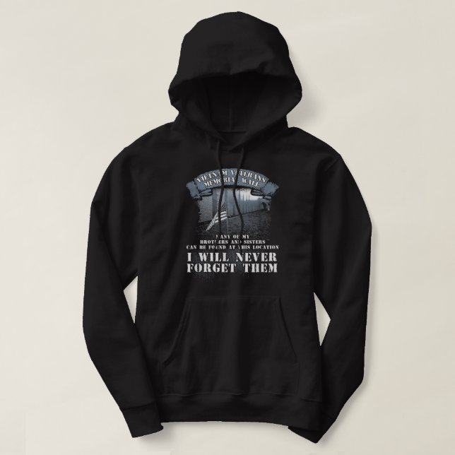 Vietnam War Veterans Memorial Wall Art Design Gift Hoodie (Design Front)