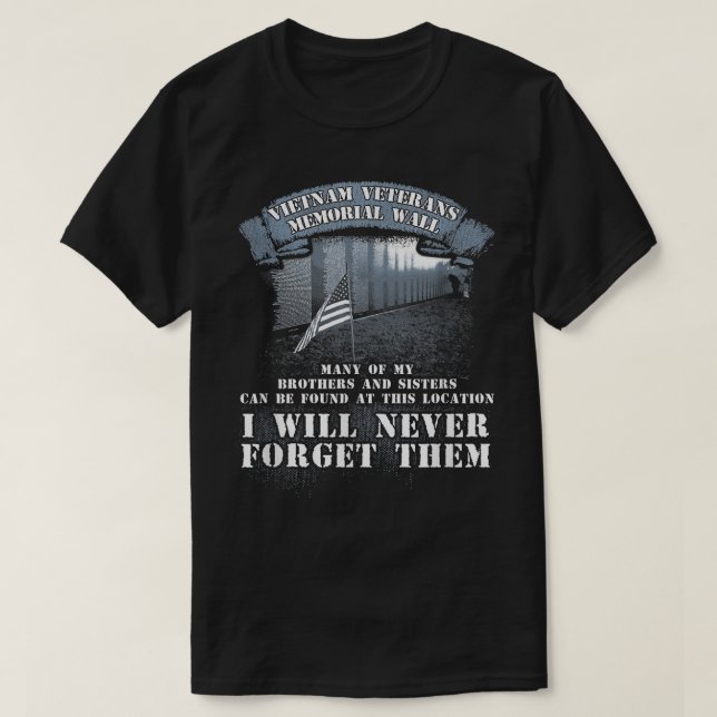 Vietnam War Veterans Memorial Wall Art Design Gift T-Shirt (Design Front)
