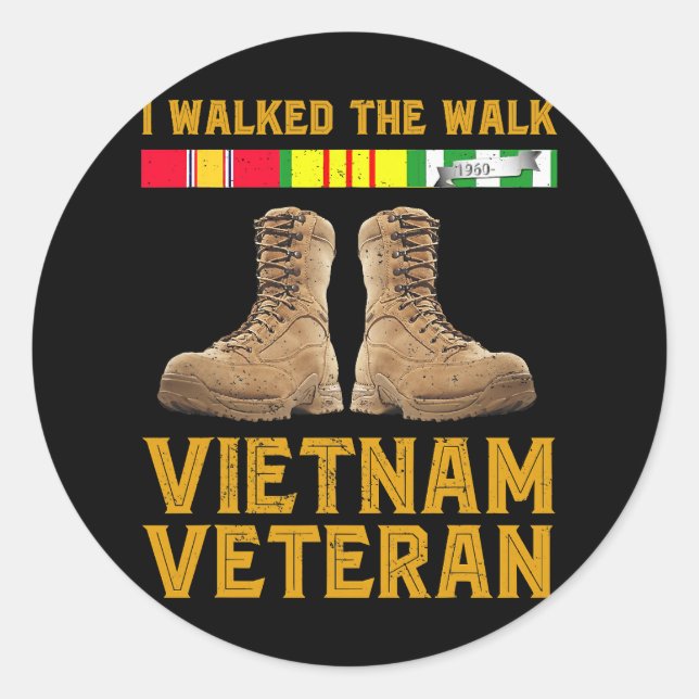 Vietnam War Vietnam Veteran Us Veterans Day 185 Classic Round Sticker (Front)