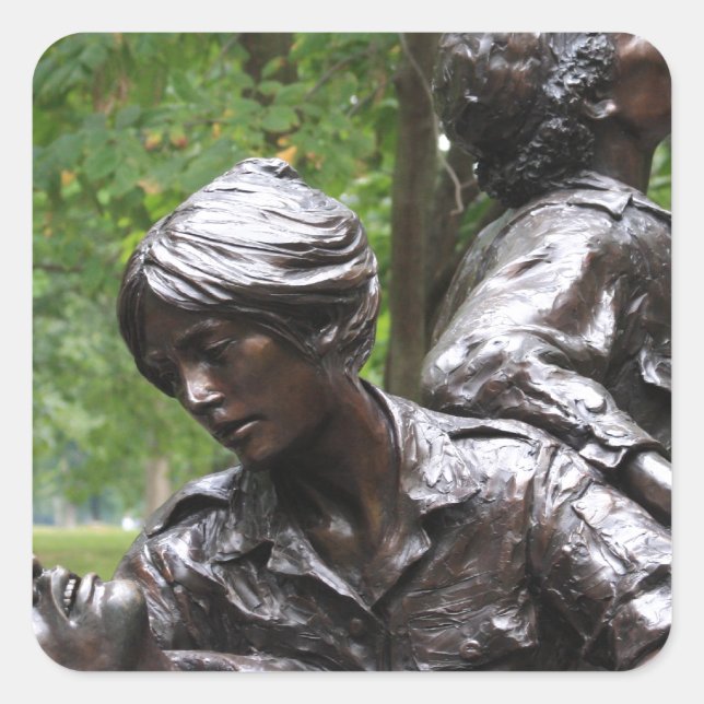 Vietnam Womens Memorial Square Sticker (Front)