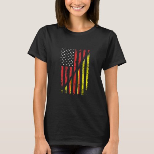 Vietnamese American Flag Retro Style Usa Vietnam F T_Shirt