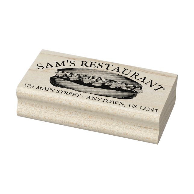 Vietnamese Banh Mi Sandwich Restaurant Address Rubber Stamp (Stamp)