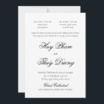 Vietnamese Bilingual Invitation in Classic Script<br><div class="desc">This invitation features both Vietnamese and English languages for the couple looking for a bilingual Vietnamese invitation. Due to limitations on accents for certain fonts,  you may have to manually place in accents using additional text boxes.</div>