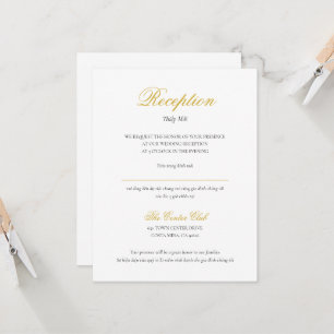 Vietnamese Bilingual Reception Card in Script