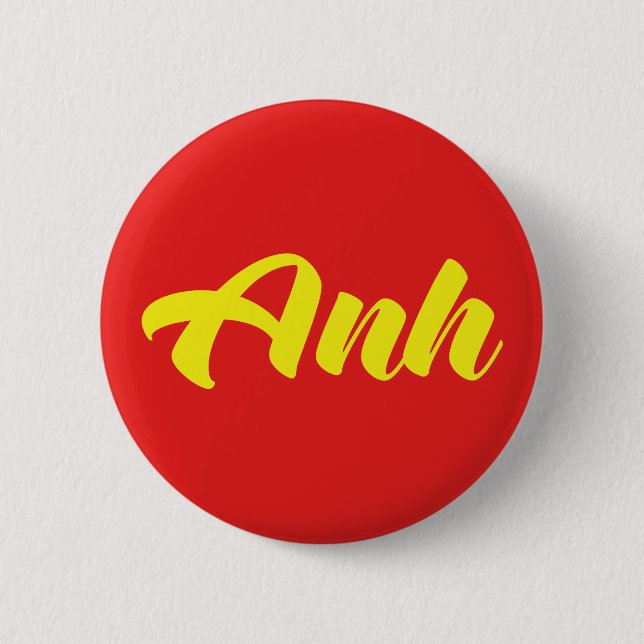 Vietnamese Brother - Anh ~ Tiếng Việt Language Pinback Button (Front)