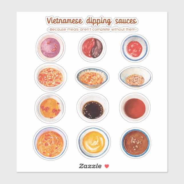 Vietnamese Dipping Sauce Stickers (Sheet)