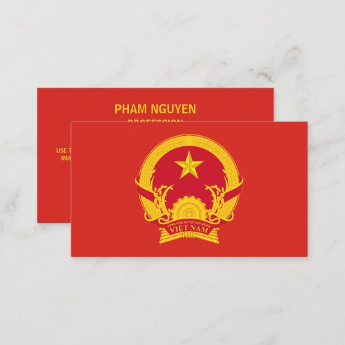 Vietnamese Emblem Flag of Vietnam Business Card