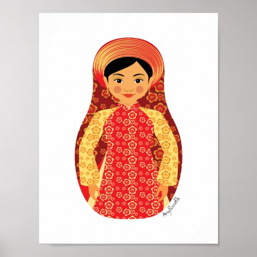 Vietnamese Fire Matryoshka Poster