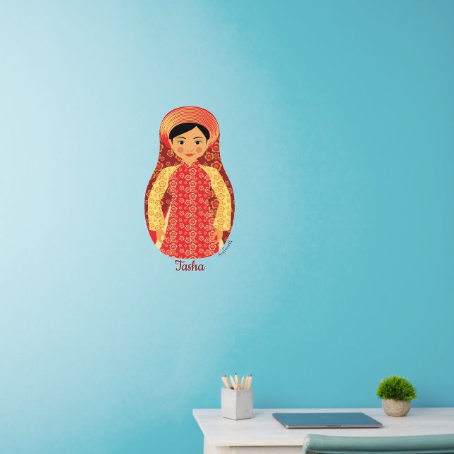 Vietnamese Fire Matryoshka Wall Decal (Home Office)