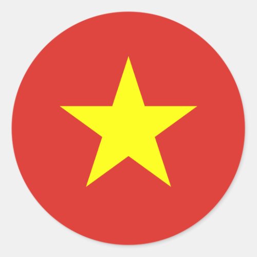 Vietnamese Flag Flag of Vietnam Classic Round Sticker