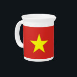 Vietnamese Flag on Pitcher<br><div class="desc">Awesome Pitcher with Flag of Vietnam. This product its customizable.</div>