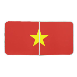 Vietnamese Flag (Vietnam) Beer Pong Table