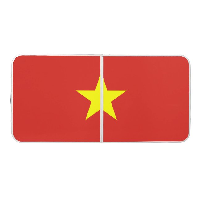 Vietnamese Flag (Vietnam) Beer Pong Table (Top)