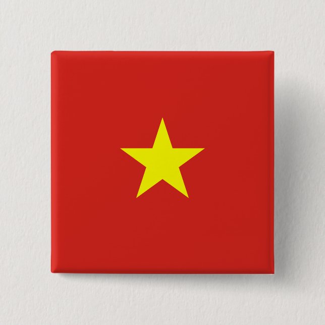 Vietnamese Flag (Vietnam) Button (Front)