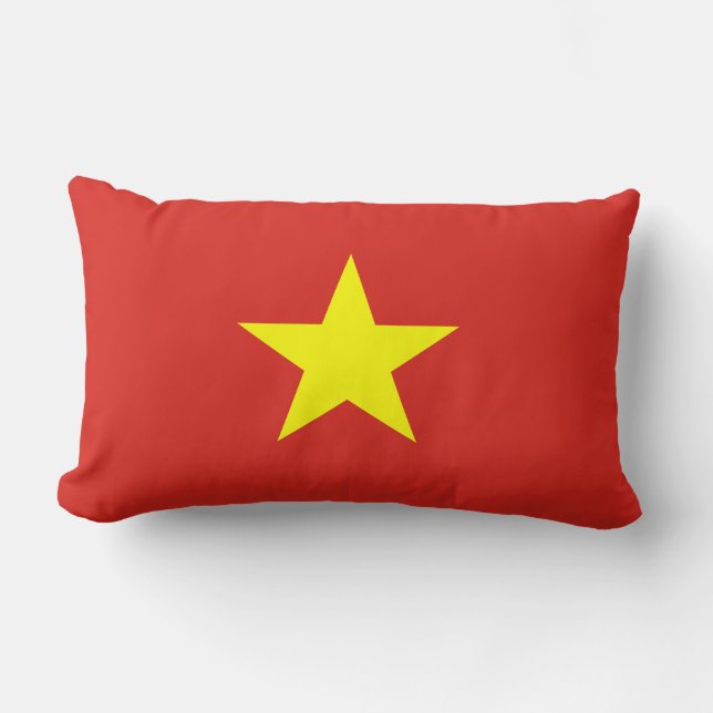 Vietnamese Flag (Vietnam) Lumbar Pillow (Front)