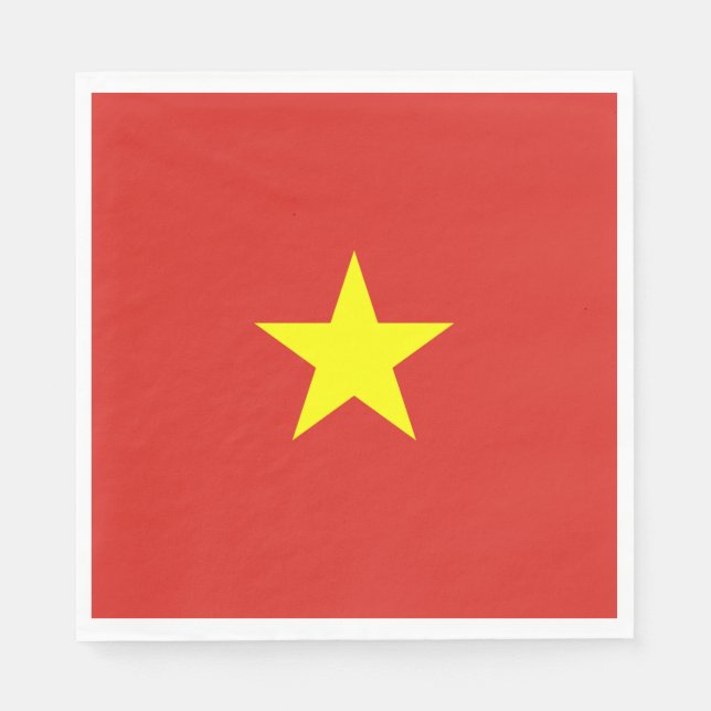 Vietnamese Flag (Vietnam) Napkins (Front)